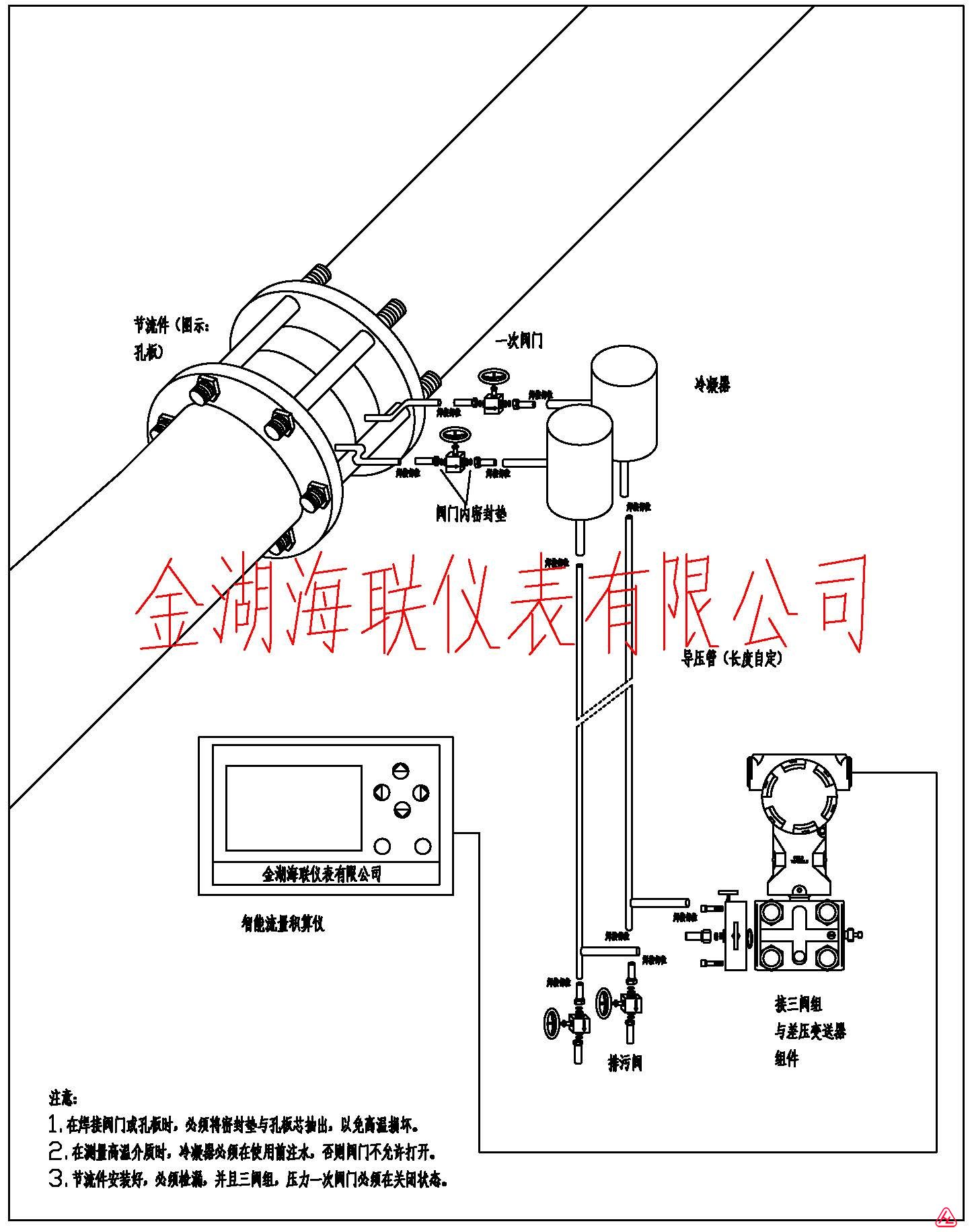 導熱油流量計安裝示意圖